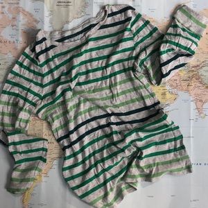 STRIPED MID SLEEVE SHIRT